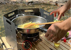 4-Burner Disc Camping Stove – High Power Outdoor Gas Stove with Foldable Supports & Carry Case