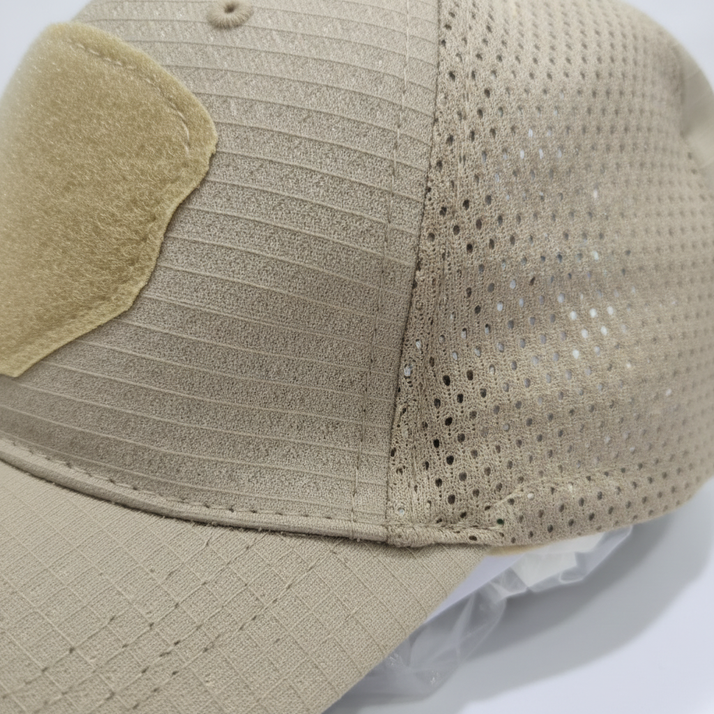 Perforated Cap Fabric - Angled Close-up