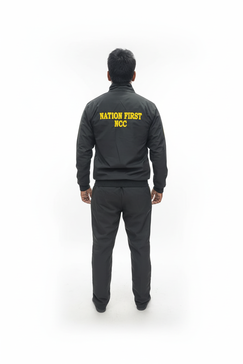 NCC NATION FIRST BLACK TACTICAL TRACKSUIT WITH OLIVE GREEN STRIPES