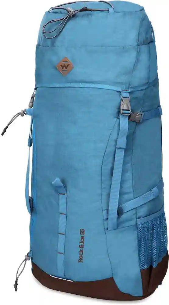 Wildcraft Rock & Ice 55L Trekking Backpack – Durable, Lightweight Rucksack for Hiking & Travel (12104-Blue)