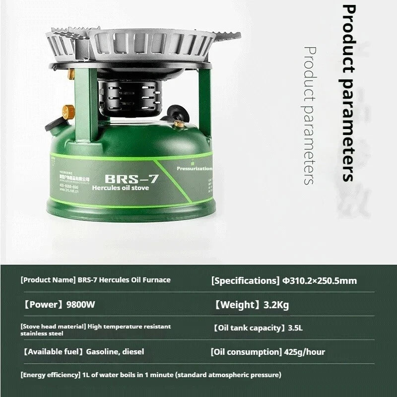 BRS 7 Camping Oil Stove Picnic Super-Power Gasoline Stove Cooker Gas Stove | THE ADVENTURE HUT