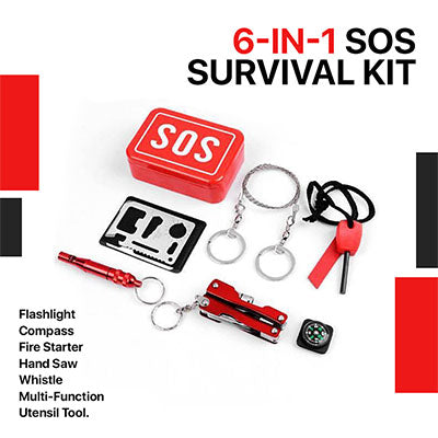 SOS Survival Kit (6 in 1) - The Adventure Hut