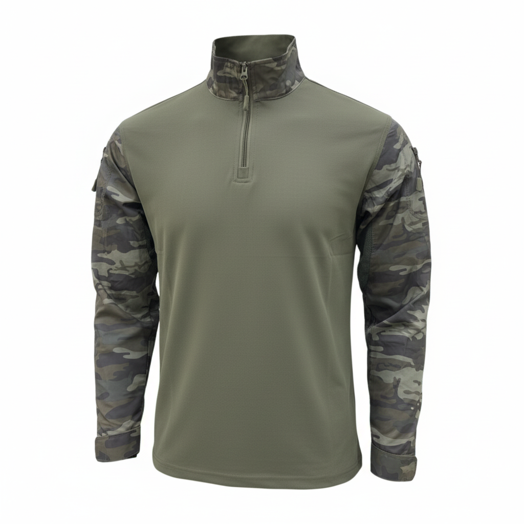 Tactical Combat Shirt - Clean Body, Preserved Sleeve Print