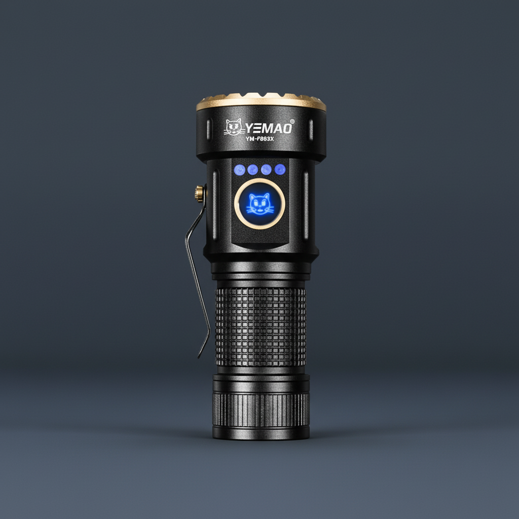 Tactical Flashlight YEMAO YM-F883X – Professional Front Image