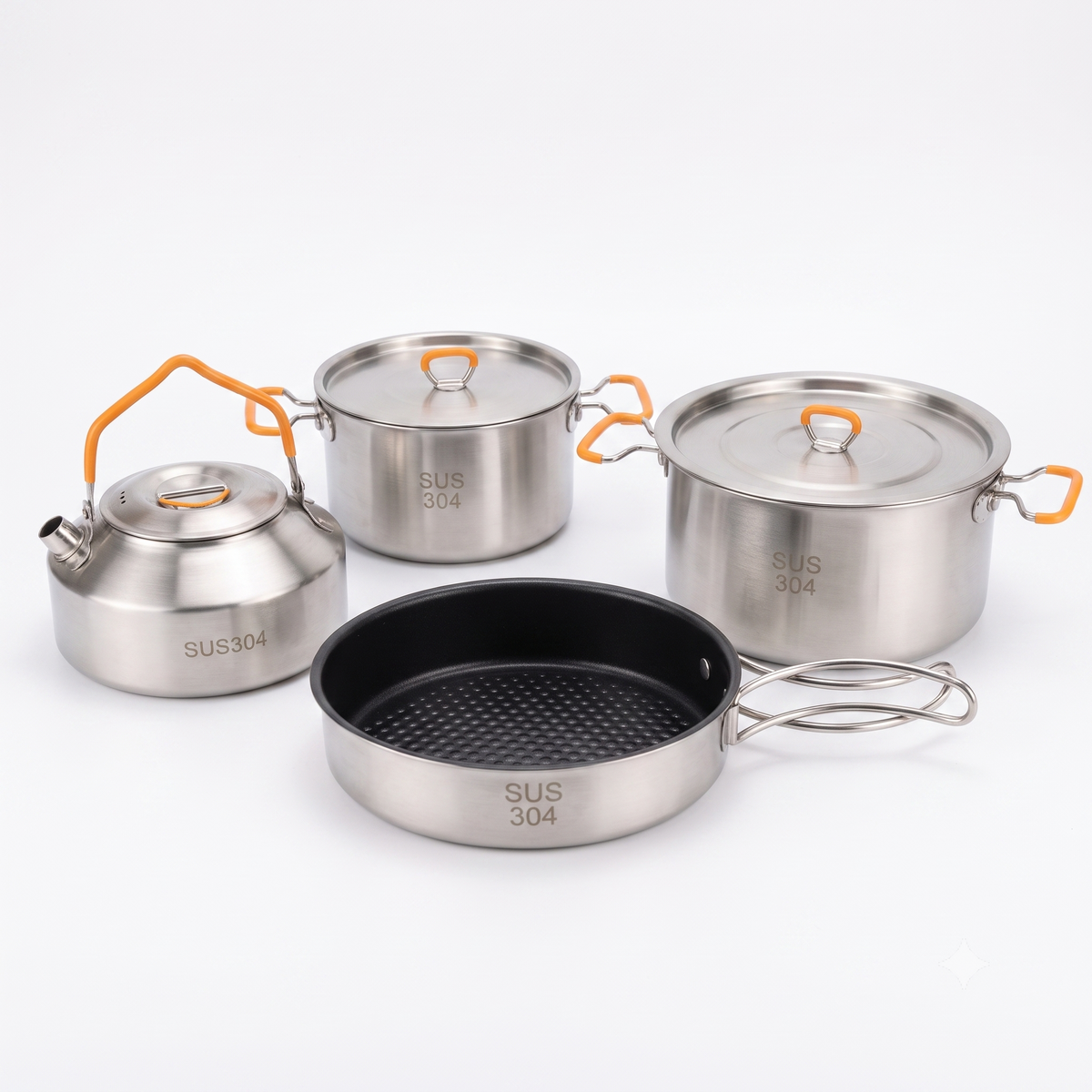 Camping Cookware Set – SUS304 Stainless Steel with Carry Bag HIGH QUALITY