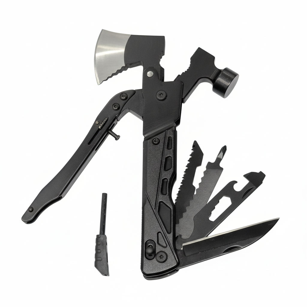 Traveler Multi-Tool Flat Lay White