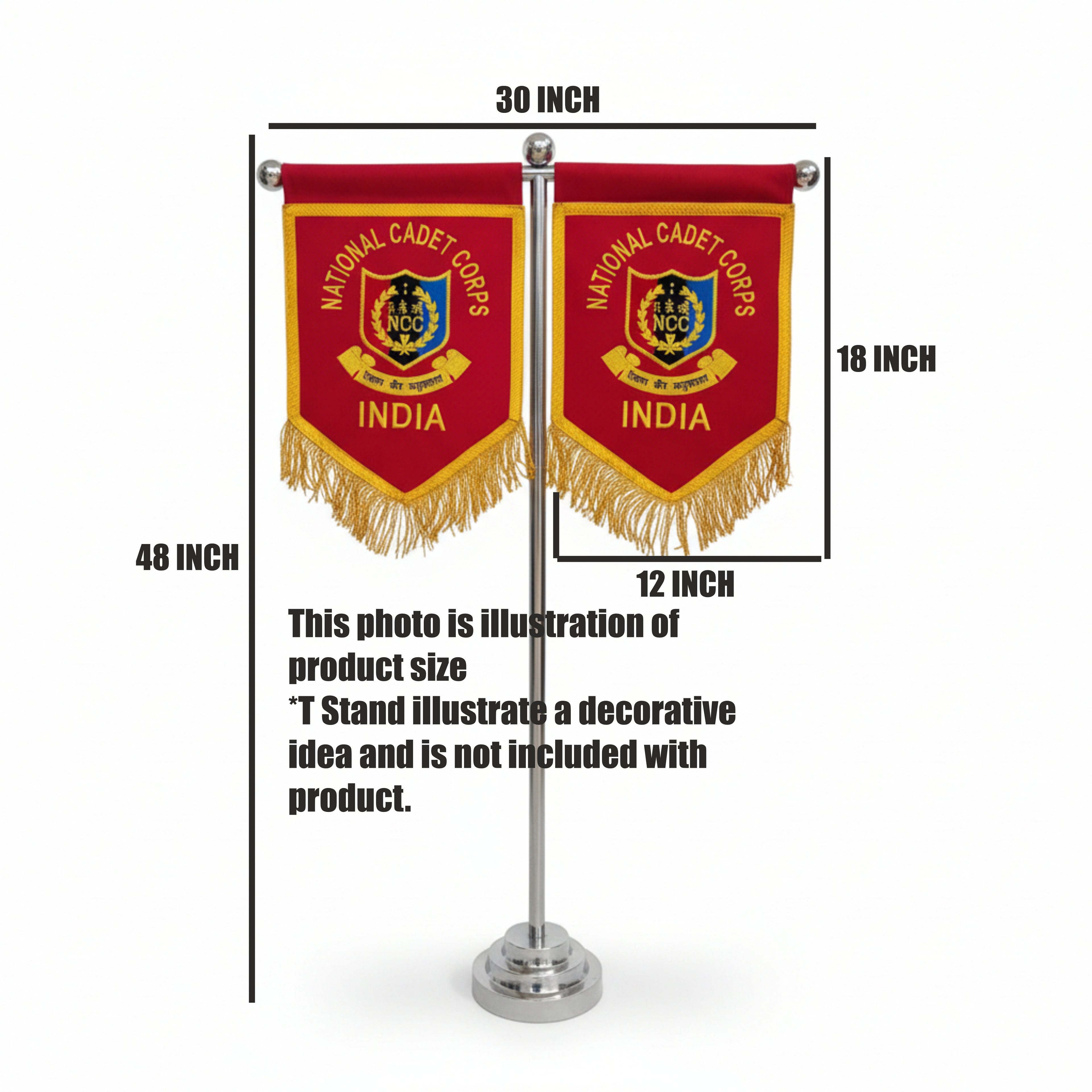 NCCT FLAG WITH SILK EMBROIDERY ON COTTON CLOTH